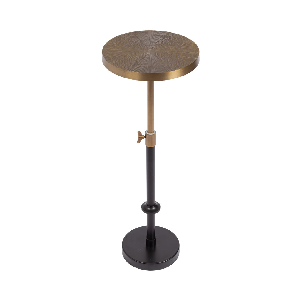 Engles Adjustable Embossed Metal Table and Plant Stand