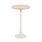 Baronet Round Marble and Metal Table