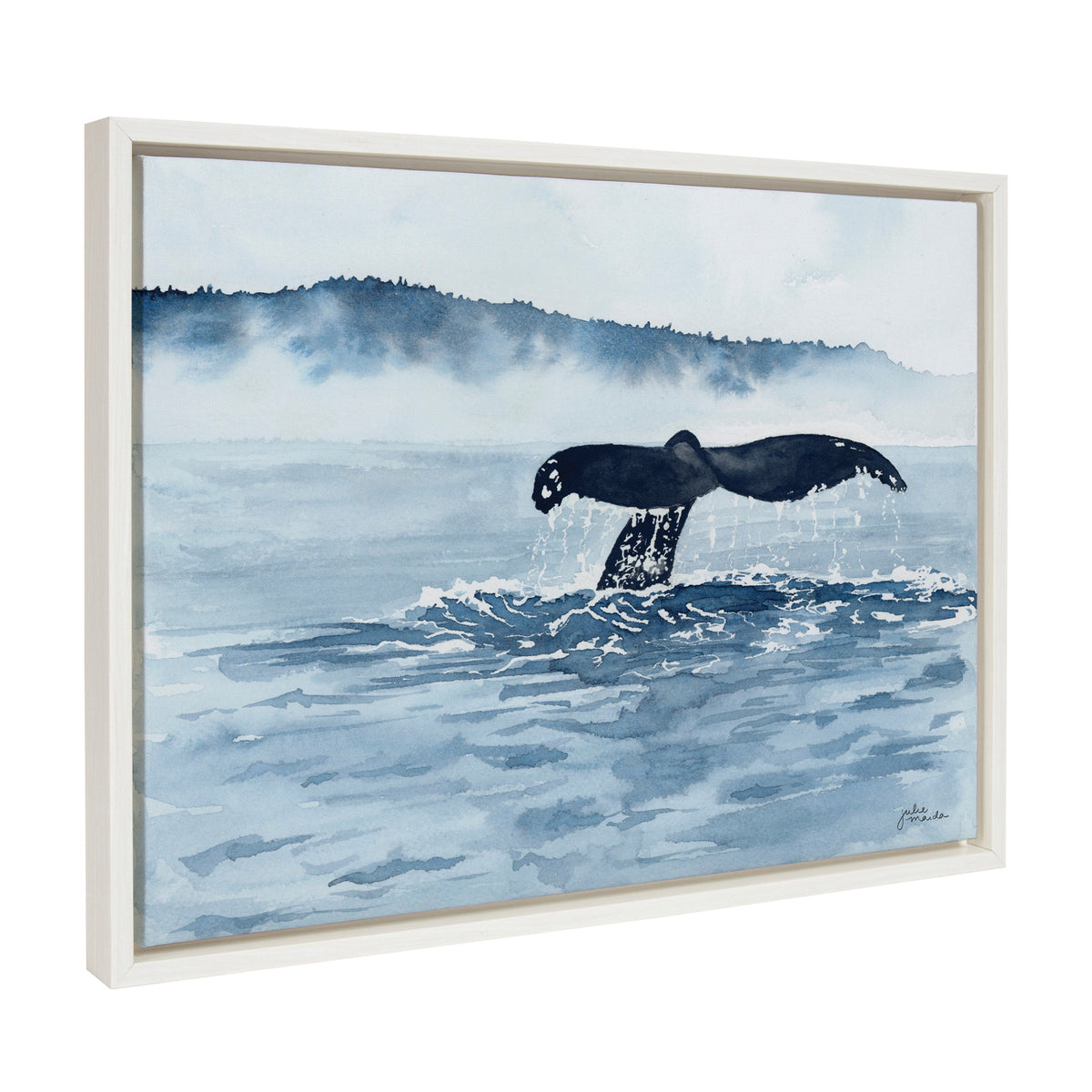 Sylvie Whale Watching Framed Canvas by Julie Maida