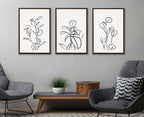Sylvie Botanical Sketch Print No 3 Framed Canvas by The Creative Bunch Studio