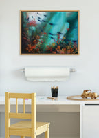 Sylvie Coral Cove Framed Canvas by Faryn Hughes