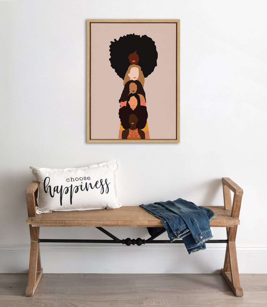 Sylvie Sisters Framed Canvas by Oris Eddu