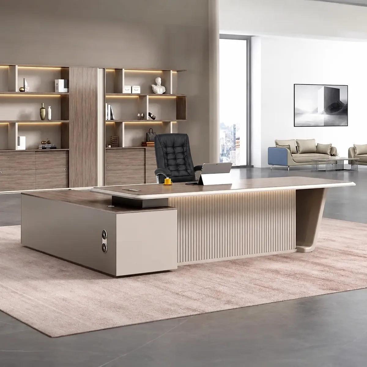 Brimley · Modern L-Shaped Executive Desk