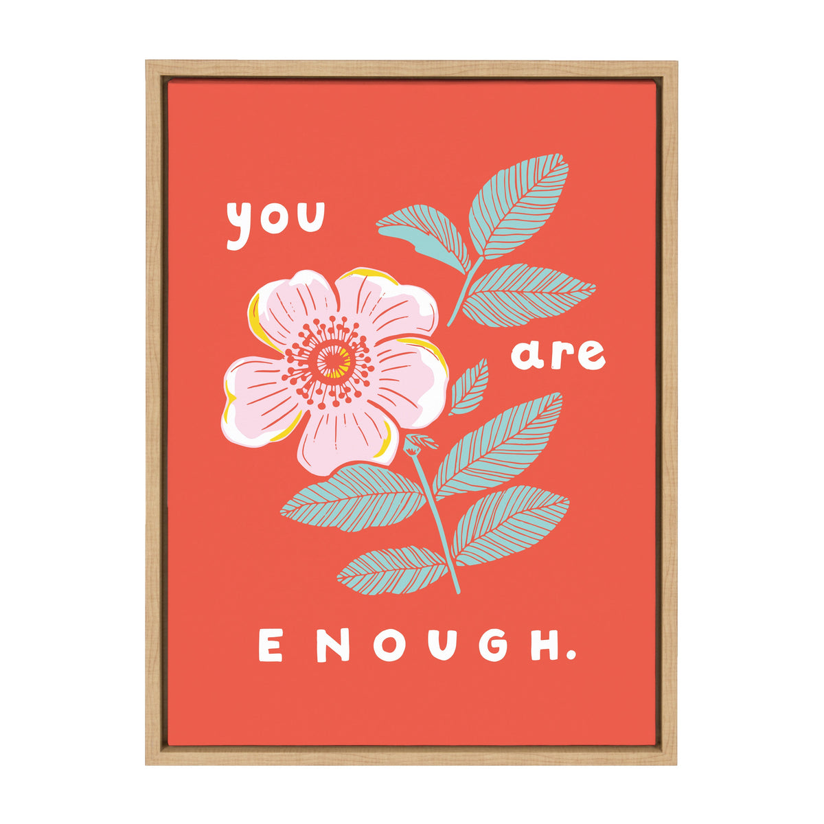 Sylvie You Are Enough Framed Canvas by Maria Filar