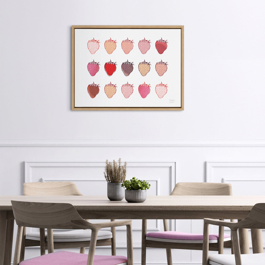 Sylvie Strawberry Fields Print Framed Canvas by Statement Goods