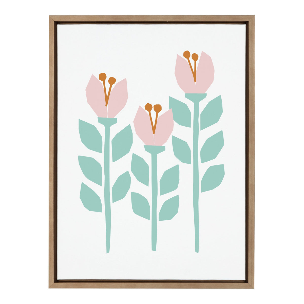 Sylvie Scandi Paper Flowers Framed Canvas by Myriam Van Neste