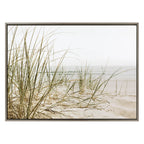 Sylvie Calming Beach Grass Framed Canvas by The Creative Bunch Studio