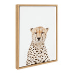 Sylvie Cheetah Portrait Framed Canvas by Amy Peterson Art Studio