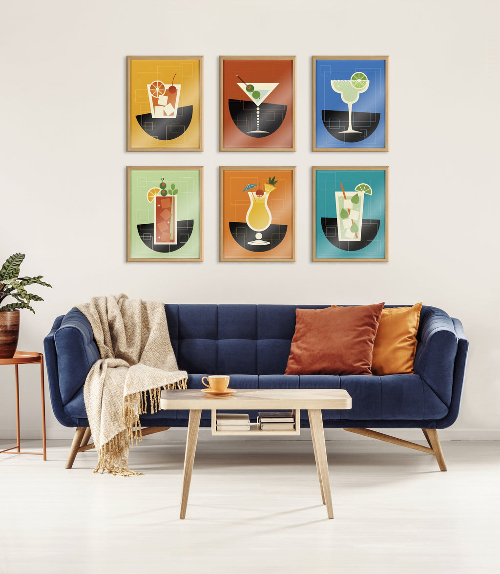 Blake Martini Framed Printed Art by Amber Leaders Designs