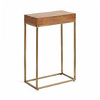 Karlsen Wood and Metal Slim Side Table