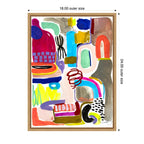 Sylvie Abstract 12 Framed Canvas by Emma Daisy