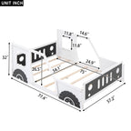 Classic Car Shaped Platform Bed With Wheels