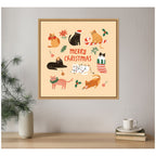 Sylvie Framed Canvas Christmas Cats by Tania Garcia