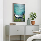 Sylvie Maui Black Sand Beach 1 Framed Canvas by Rachel Bolgov