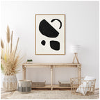 Sylvie Black Geometric Abstract 2 Framed Canvas by July Art Prints