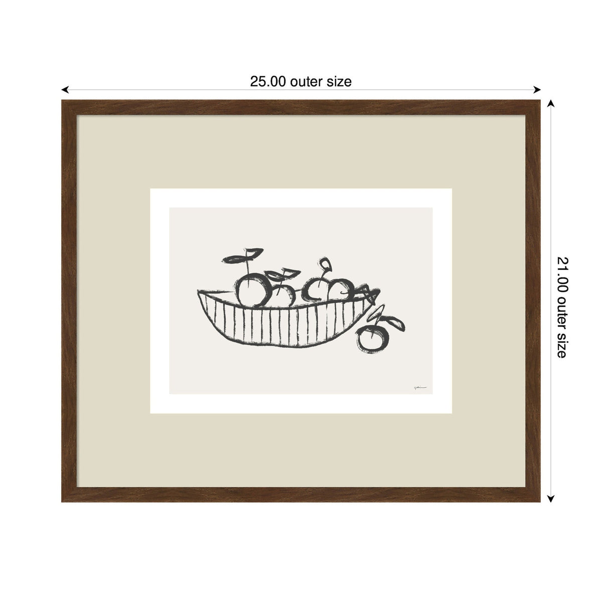 Orange Basket by Gabrielly Guedes Framed Wall Art Print