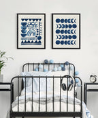 Sylvie Moon Phases Framed Canvas by Teju Reval of SnazzyHues