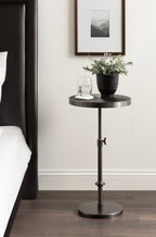 Engles Adjustable Embossed Metal Table and Plant Stand