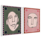 Sylvie Under the Sun 1 and 5 Framed Canvas Art Set by Shatha Al Dafai