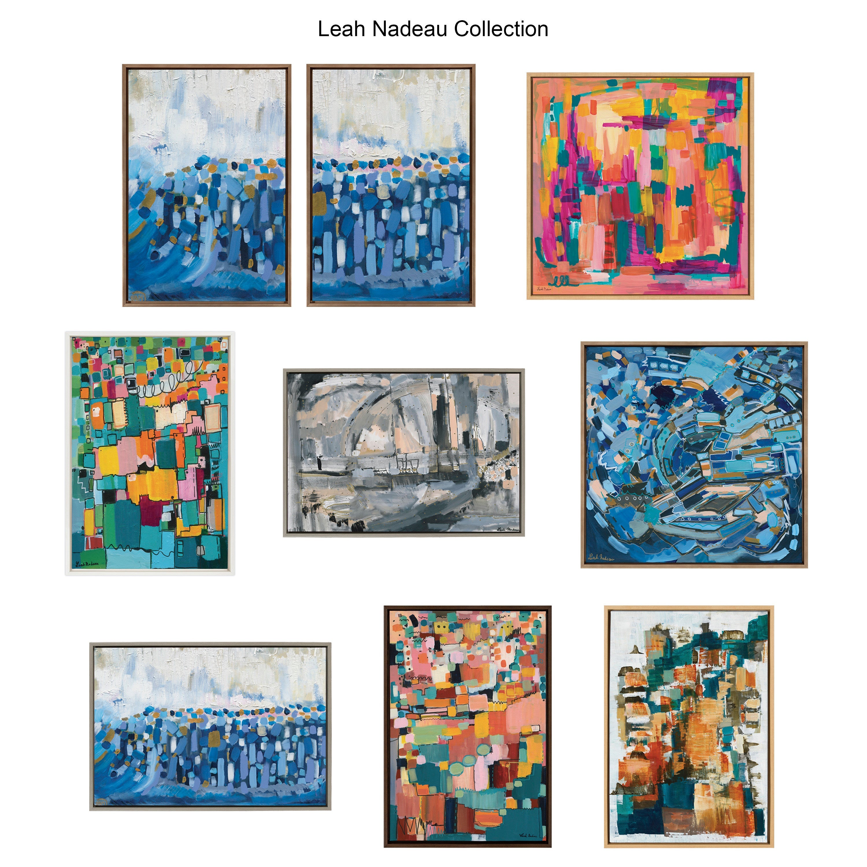 Sylvie Blue Dream Framed Canvas by Leah Nadeau
