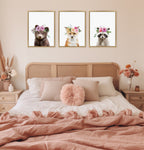 Sylvie Flower Crown Fox Framed Canvas by Amy Peterson Art Studio