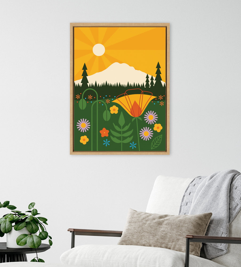 Sylvie Mt Rainier Framed Canvas by Amber Leaders Designs