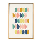 Sylvie Simple Shapes in Soft Colors Framed Canvas by Apricot and Birch