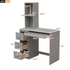 Loft Bed With Stand Alone Bed, Storage Staircase, Desk, Shelves, And Drawers