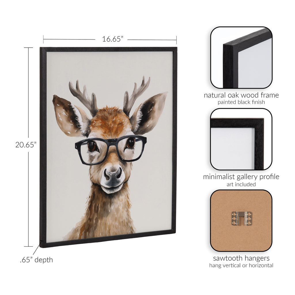 Gallery Cute Deer Wearing Glasses Print by The Creative Bunch Studio