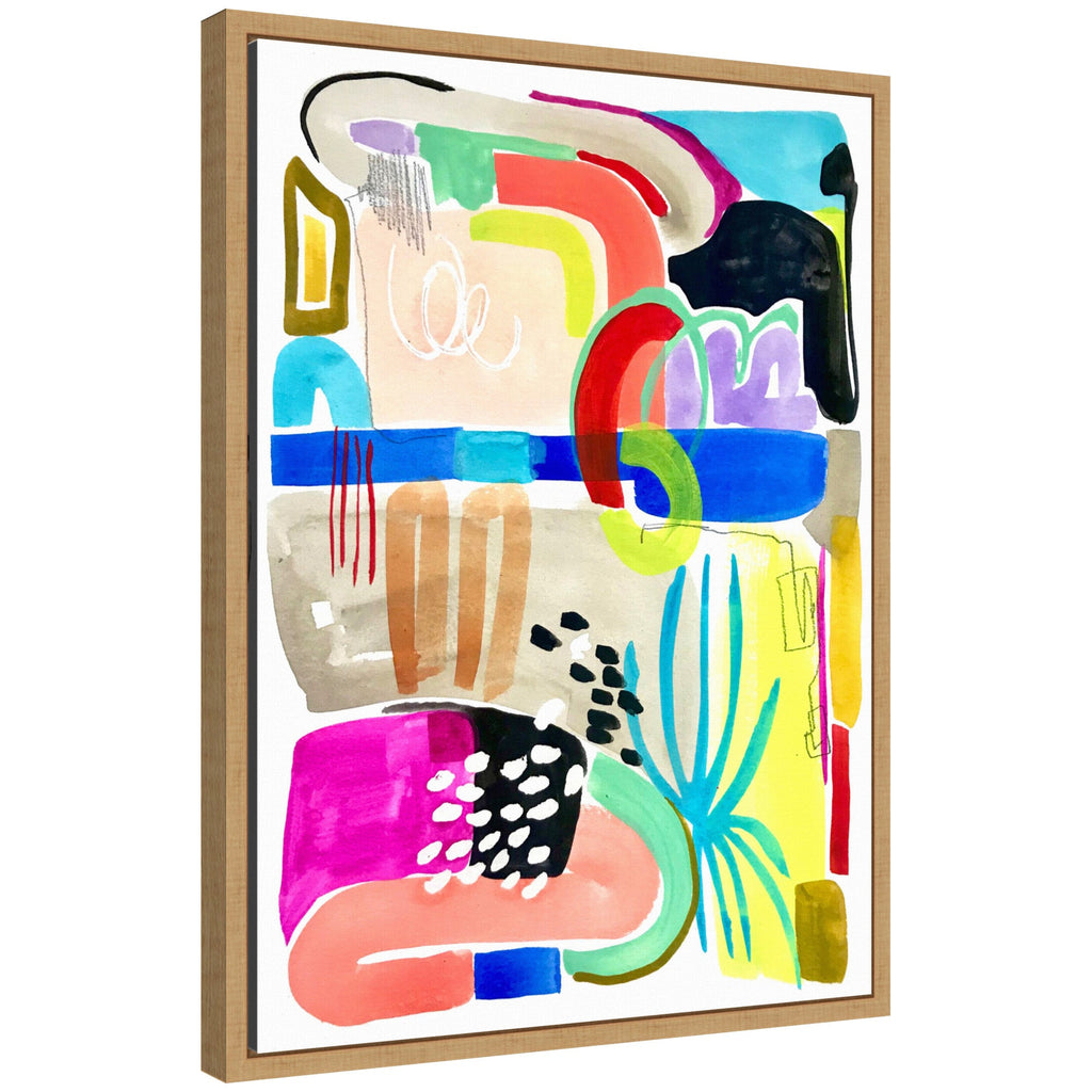 Sylvie Abstract 10 Framed Canvas by Emma Daisy