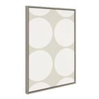 Sylvie Elevated Modern Neutral Dots, Neutral Pattern No 2 and Neutral Stained Glass Framed Canvas by The Creative Bunch Studio