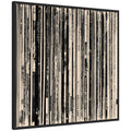 33 RPM Black and White Square by Robert Cadloff Framed Canvas Wall Art Print