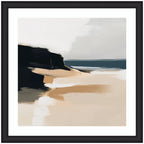 Framed Art Coastal Sand Modern Abstract Landscape I by The Creative Bunch Studio