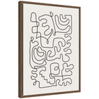 Connected Lines by Gabrielly Guedes Framed Canvas Wall Art Print