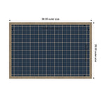 Framed Fabric Pinboard Navy Blue Plaid Wall Organization