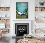 Sylvie Maui Black Sand Beach 1 Framed Canvas by Rachel Bolgov