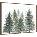 Sylvie Framed Canvas Pines And Evergreens by Patricia Shaw