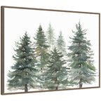 Sylvie Framed Canvas Pines And Evergreens by Patricia Shaw