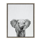 Sylvie Baby Elephant Framed Canvas by Simon Te
