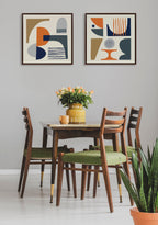 Sylvie Abstract Mid Century Framed Canvas by Rachel Lee of My Dream Wall