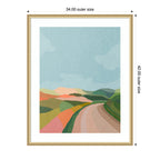Framed Art Beautiful Landscape with Road by July Art Prints