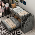 Loft Bed With Staircase And Storage
