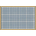 Framed Fabric Pinboard Light Blue Plaid Wall Organization
