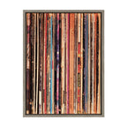 Sylvie Records Framed Canvas by Robert Cadloff of Bomobob