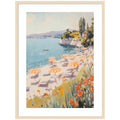 Sunny Beach Day by Melloi Art Prints Framed Wall Art Print