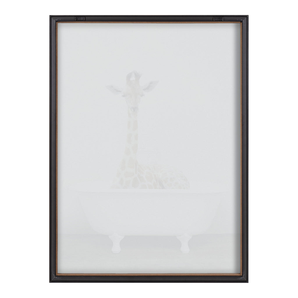 Blake Giraffe 2 in Tub Color Framed Printed Glass by Amy Peterson Art Studio