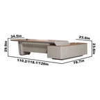 Caster · Modern L-Shaped Executive Desk