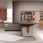 Caster · Modern L-Shaped Executive Desk