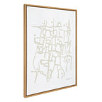 Sylvie Organic Lines Neutral Framed Canvas by Statement Goods