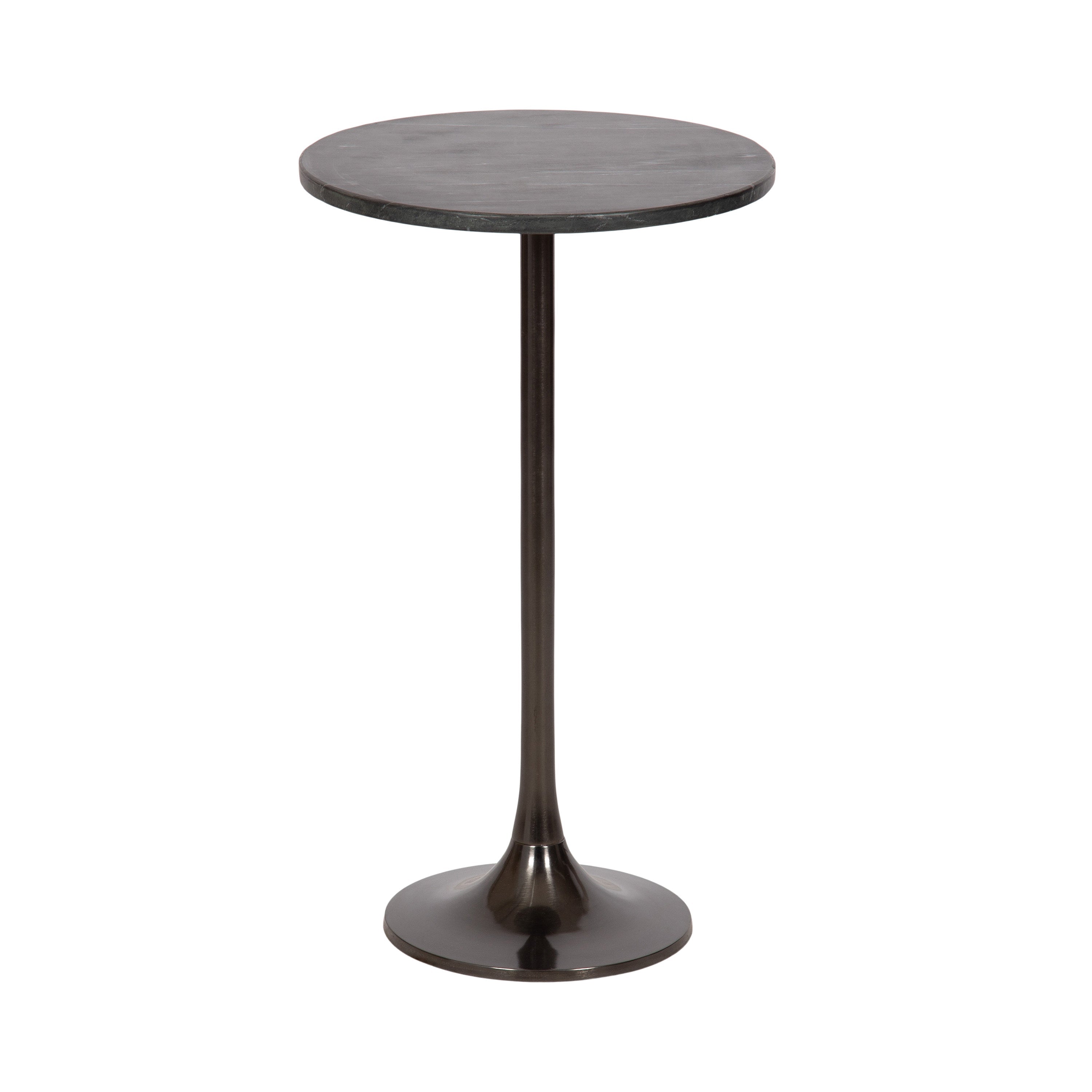 Baronet Round Marble and Metal Table